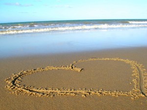 srdce v písku